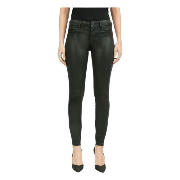 Articles of Society Coated Sarah Skinny Jeans Black Stretch Denim 25 - Picture 1 of 12
